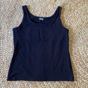 Basic editions black camisole tank top size large